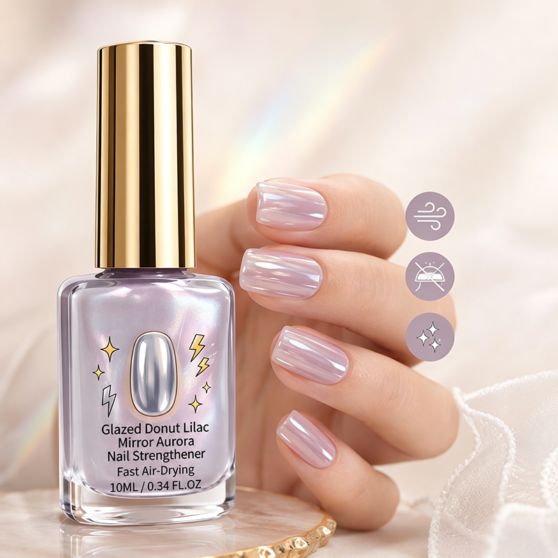 ⏳ FINAL 24 HOURS · 50% OFF💅Lilac Glossy Mirror Nail Strengthener