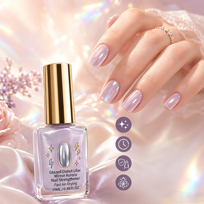 ⏳ FINAL 24 HOURS · 50% OFF💅Lilac Glossy Mirror Nail Strengthener