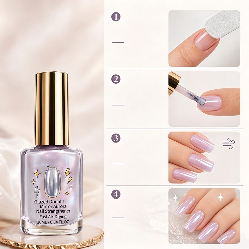 ⏳ FINAL 24 HOURS · 50% OFF💅Lilac Glossy Mirror Nail Strengthener