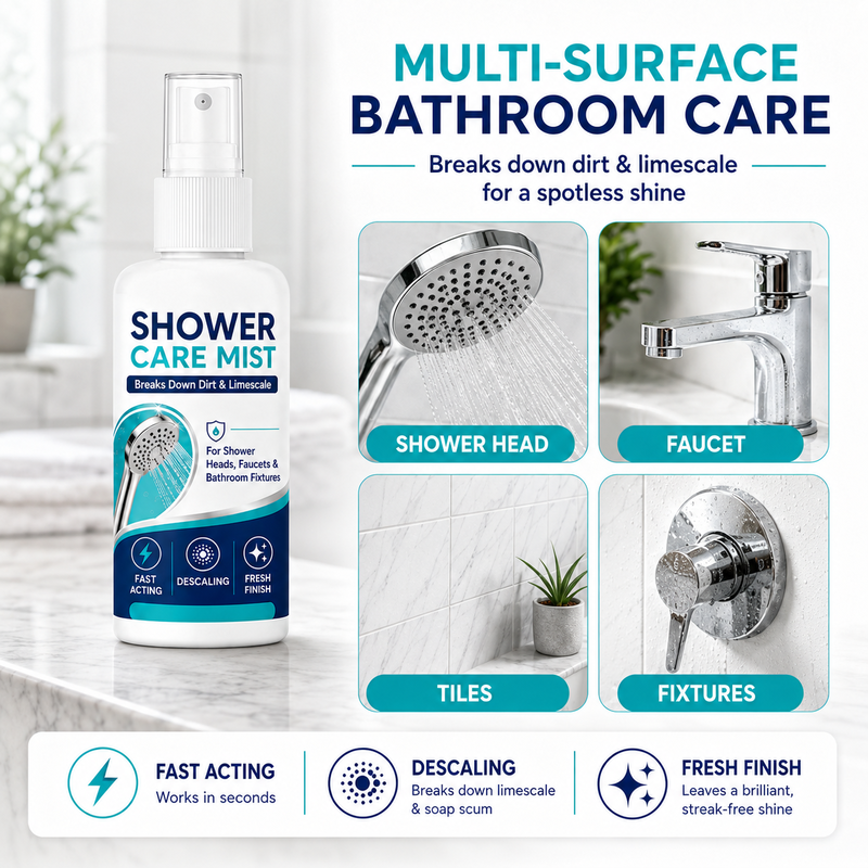 🚿 Shower Limescale Remover Spray – Tackle Hard Water Buildup