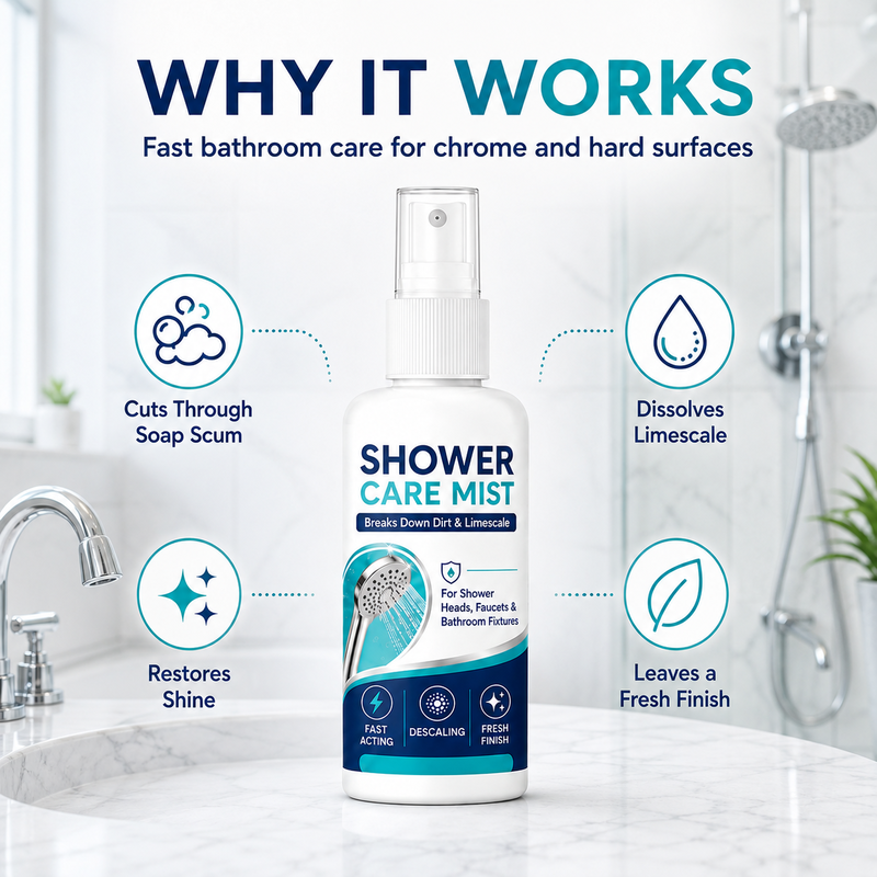 🚿 Shower Limescale Remover Spray – Tackle Hard Water Buildup