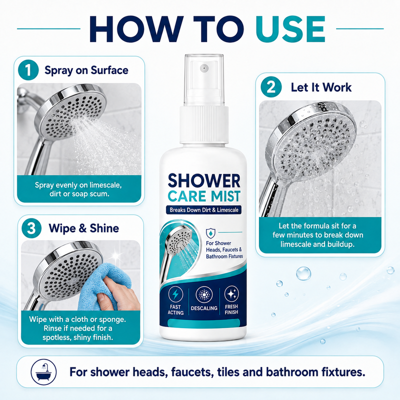 🚿 Shower Limescale Remover Spray – Tackle Hard Water Buildup
