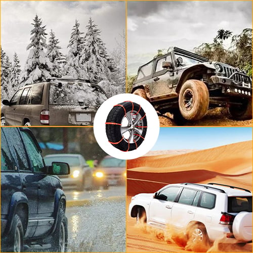 🚗 Universal Nylon Tire Chains for Snow & Ice Traction